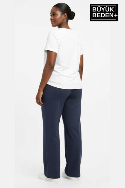 Kadın Büyük Beden BROOKLYN 1970 Baskılı Paça Reçme ince Eşofman Altı SPR26EAK952-3