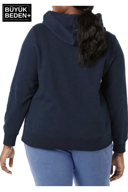 Süperlife Kadın Büyük Beden Kapşonlu ince Sweatshirt SPR24BSWK57
