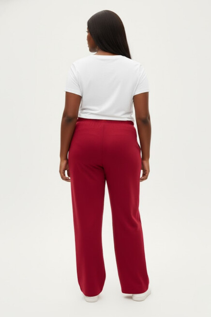 Kadın Büyük Beden Rahat Kesim Paça Reçmeli İnce Eşofman Altı SPR26EAK952