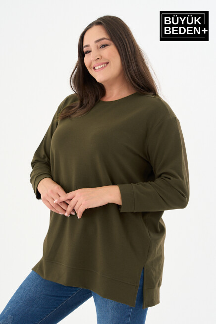 Kadın Tunik Büyük Beden  Sweatshırt SPR26BTK950