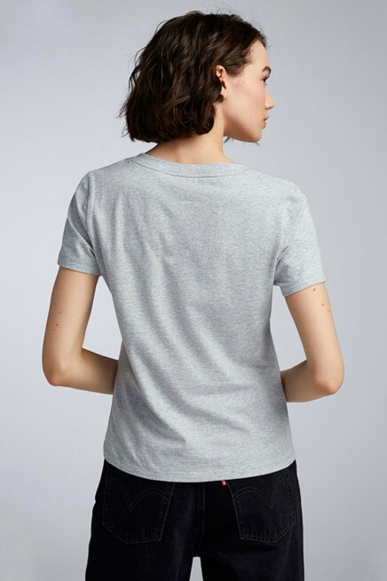 Süperlife Kadın V Yaka New York Tshirt SPR25TSK20