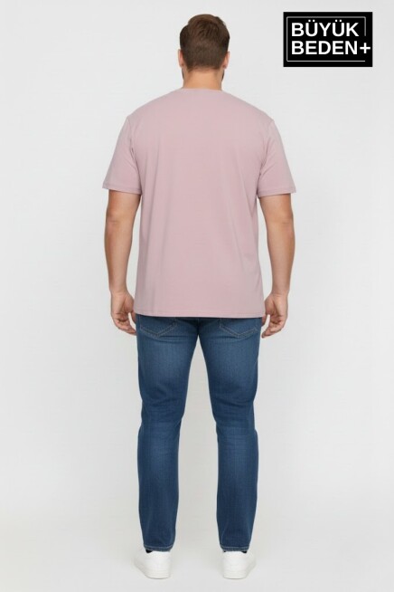 Büyük Beden Erkek Basic Tişört – Pamuklu Düz T-Shirt 3XL-6XL SPR26BTS510