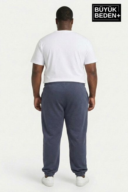 Erkek Büyük Beden BROOKLYN 1970 Baskılı Paça Lastikli  Jogger İnce Eşofman Altı SPR26BEA951-3