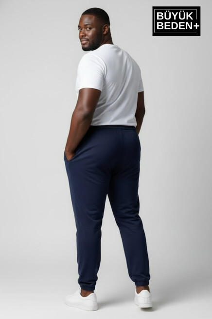 Erkek Büyük Beden BROOKLYN Baskılı Paça Lastikli  Jogger İnce Eşofman Altı  SPR26BEA951-2