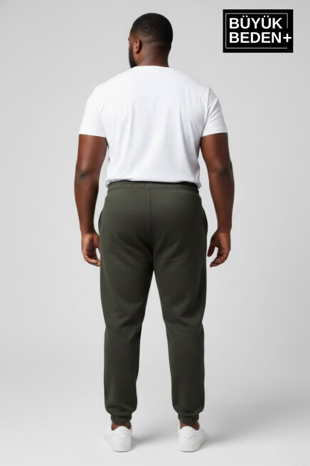 Erkek Büyük Beden BROOKLYN Baskılı Paça Lastikli  Jogger İnce Eşofman Altı  SPR26BEA951-2