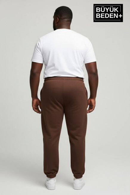 Erkek Büyük Beden BROOKLYN Baskılı Paça Lastikli  Jogger İnce Eşofman Altı  SPR26BEA951-2