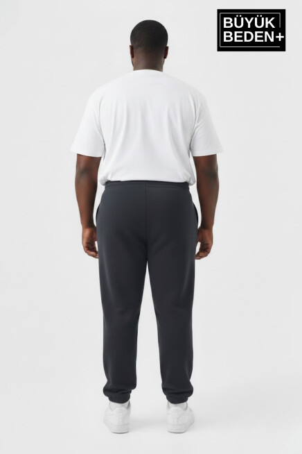 Erkek Büyük Beden New York Baskılı Paça Lastikli Rahat Kesim Jogger İnce Eşofman Altı SPR26BEA951-5