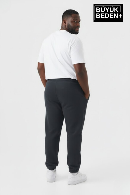 Erkek Büyük Beden New York Baskılı Paça Lastikli Rahat Kesim Jogger İnce Eşofman Altı SPR26BEA951-5