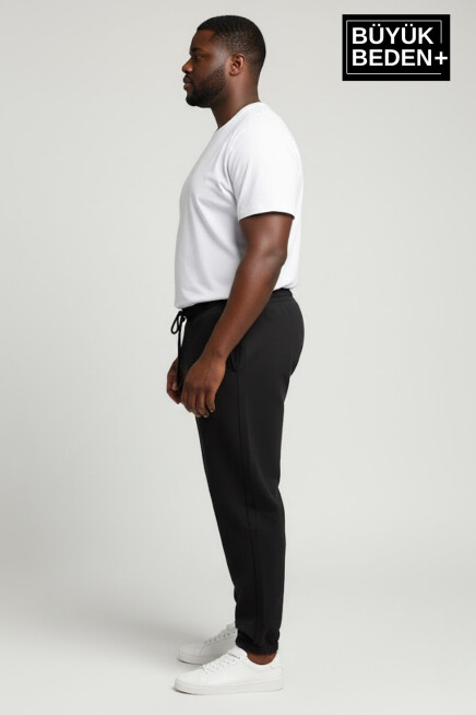 Erkek Büyük Beden Paça Lastikli İki İplik Rahat Kalıp ince Eşofman Altı SPR26BEA951