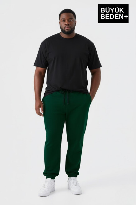 Erkek Büyük Beden Paça Lastikli İki İplik Rahat Kalıp ince Eşofman Altı SPR26BEA951