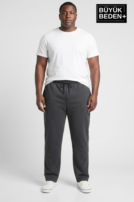 Erkek Büyük Beden Rahat Kesim Paça Reçme AR Baskılı İnce Eşofman Altı SPR26EA952-1