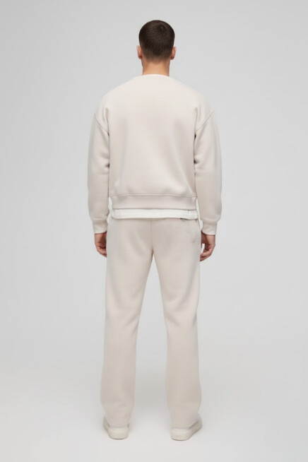 Erkek İçi Polarlı 3 iplik Kalın Brooklyn Baskılı Eşofman Altı SPR25EA70