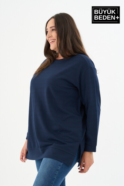 Kadın  Büyük Beden 3lü Set ince Sweatshırt Tunik SPR26BTK990+3