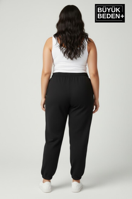 Kadın Büyük Beden BROOKLYN 1970 Baskılı Paça Lastikli Jogger İnce Eşofman Altı SPR26BEAK951-3
