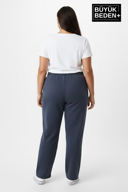 Kadın Büyük Beden BROOKLYN 1970 Baskılı Paça Reçme ince Eşofman Altı SPR26EAK952-3