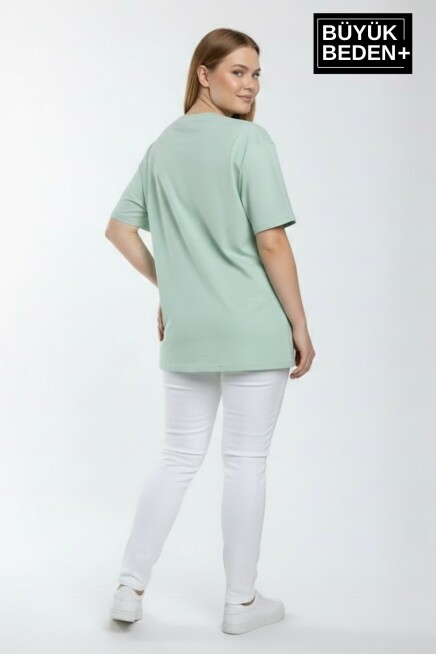 Süperlife Kadın Büyük Beden Chefs Selection Baskılı 3xl-6xl Bisiklet Yaka Tshırt SPR25BTSK510-04