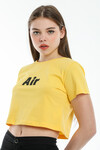 Crop Örme Aır Baskılı T-Shirt spr21y17